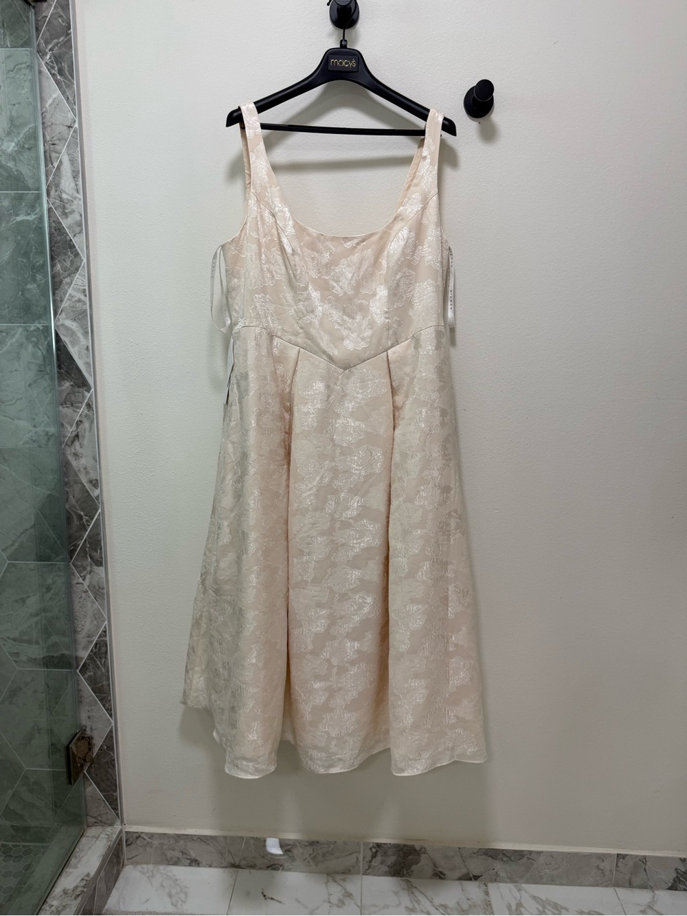 Azazie Briac Cream A-line Dress